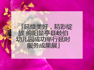 延续美好，精彩绽放 绵阳盐亭县岐伯幼儿园成功举行延时服务成果展